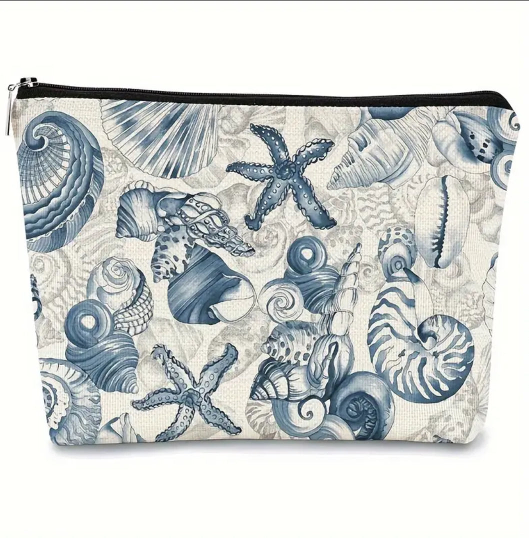 Seashell makeup pouch