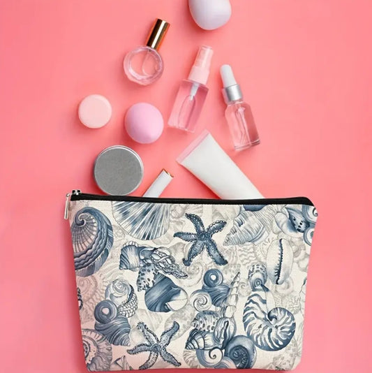 Seashell makeup pouch