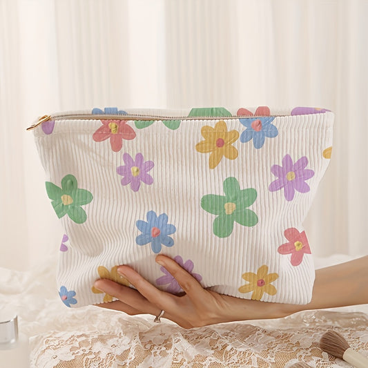 Flower makeup pouch